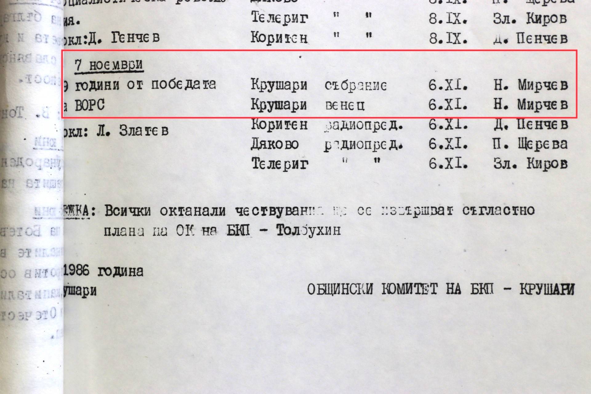 Николай Мирчев - първа пушка в честванията на ВОСР